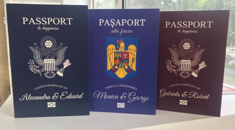 Invitatii de nunta tip pasaport